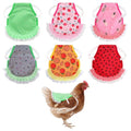 6Pcs Chicken Saddle Apron Lace Poultry Apron for Small Chickens | Breathable canvas fabric,adjustable elastic straps,full feather protection,fit small medium hens,smooth scratch-proof edges - color: Vibrant Fruit Print