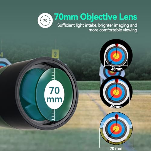 SVBONY SV28 Spotting Scope, Angled 25-75x70 with Tripod for Target Shooting | Spotter Scope, Beginner for Bird Watching, Wildlife, Clearly at 200 Yards, with Phone Adapter, Light Waterproof Fogproof - style: 25-75×70