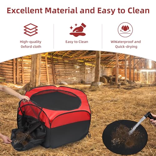 Chicken Brooder Box for Chick Starter Kit, 12.8 * 17.8 inch Large Brooder Heating Plate, Brooding Up to 30 Baby Chicks, Chicks Feeder＆Waterer, Nesting Pad, Perch, All-in-1 Chicken Brooder Set