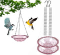 Hanging Bird Bath Bowl, 2 Pack Bird Bath for Outside, Hummingbird Bath and Feeder Set, Hanging Bird Bath Hanging Bird-Feeder for Garden Backyard Decor(Purple)