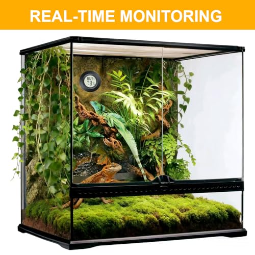 JEDEW 2 Pack Hygrometer Thermometer Digital Humidity Meter Indoor/Outdoor Humidity Monitor Reptile Thermo-Hygrometer for Greenhouse Humidors Terrarium Jars, Fahrenheit (℉) /Celsius(℃) (2)