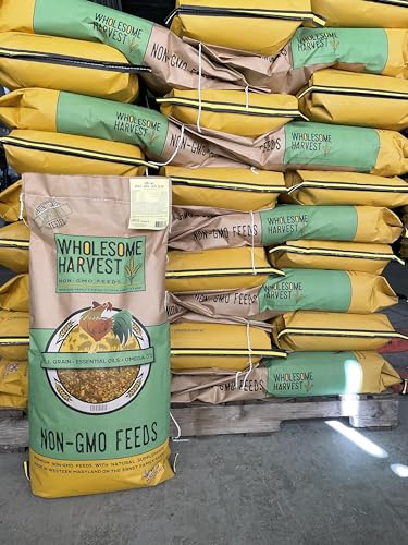 Non-GMO Whole Grain Layer Blend 16% - Chicken Feed for Laying Hens and Ducks - Includes Essential Oils, Herbs, Oyster Shells, Vital Minerals, and Omega 3, 40lb - size: 40 Pound (Pack of 1)