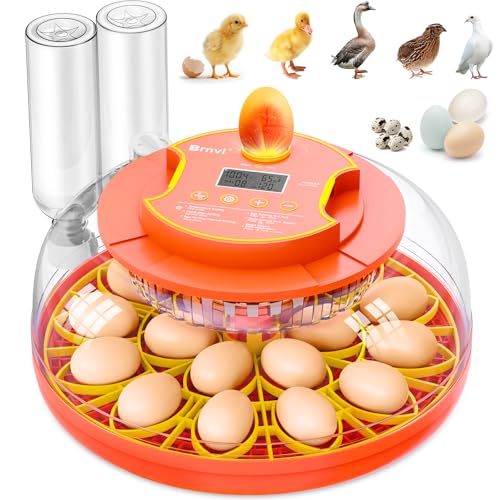 18 Egg Incubator with Automatic Egg Turning, Digital Temperature Humidity Control, Incubator for Hatching Eggs, 360° View Candler, Chicken, Quail, Duck, Goose, Turkey for Home & Farm