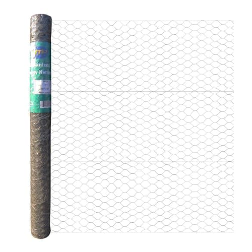 20GA Galvanized 36in x 25ft x 1in Mesh Chicken Wire Hexagonal Poultry Netting - size: 36"x25'