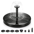 Solar Bird Bath Fountains, 2026 Upgrade 1.4W Solar Fountain Pump with 6 Nozzles, Free Standing Floating Solar Powered Water Fountain Pump for Bird Bath, Garden, Pond, Water Feature Outdoor (1, 6.3in) - size: 6.3in