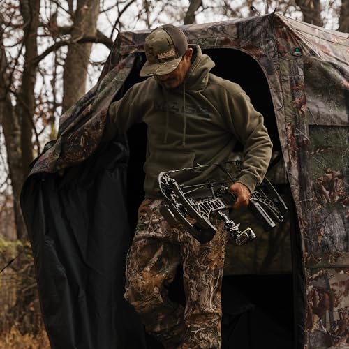Barronett Blinds® Grandview, See-Through Hunting Blind, View-Through Fabric, Silent Shooting Windows, Bloodtrail™ Backwoods, 104" x 104" x 82", GV450BW