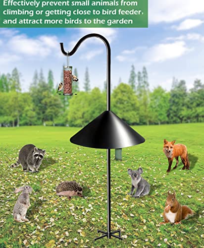 19 Inch PP Squirrel Proof Baffle for Protecting Outside Pole Bird Feeders and Bird Houses, Pole Mount Raccoon and Squirrel Guard Stopper for Shepherd Hooks - Black, 1 Pack | Raccoon and Squirrel Guard Stopper for Shepherd Hooks - style: Pole Mount 1pcs