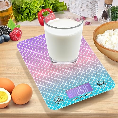 Food Scale Kitchen Scale Food Scales Digital Weight Grams and Ounces Small Electronic Food Scale for Baking Cooking Gradient Fish Scale - color: Gradient Fish Scale