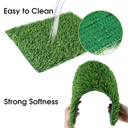 Lemecima 6 Pack 12"x12"x1.2" Chicken Nesting Pads for Laying Eggs, Washable Artificial Grass Carpet Synthetic Turf Mat Nest Box Bedding for Chicken Coop
