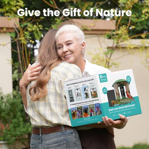 2 Smart Bird Feeder with Camera, AI Identifies Bird Species, Dual-Lens 2K Camera for Live Streaming & Close-Up Photos, Solar-Powered Backyard Birdwatching Gift