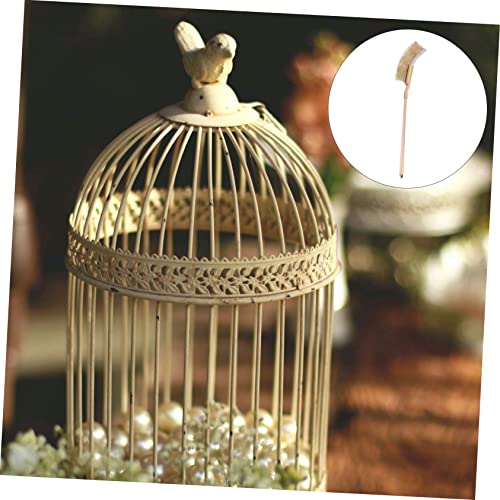 VICASKY 1Set Bird Cage Cleaning Brush Long Handle Parrot Cage Brush for Easy and Cleaning of Birdcages and Feeders Durable Non Deforming Wire Cleaner for All Cage