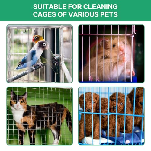 7-Piece Set Bird Cage Cleaner,Small Animal cage Cleaning Tool Wooden and Stainless Steel Cleaning Brush Long Handle Cleaning Brush Spatula Bird Cleaning Bird Drops Multipurpose Cleaning - color: 7a