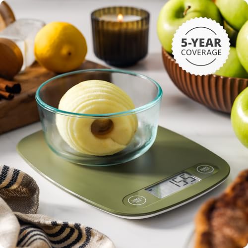 Greater Goods Food Scale, Slim & Compact Build, 1g Precision (Moss Green) | Digital Kitchen Scale for Cooking, Meal Prep & Portion Control, Tare, Auto Shut-Off, g/oz/lb/ml Conversion & Calorie Tracking - color: Moss Green