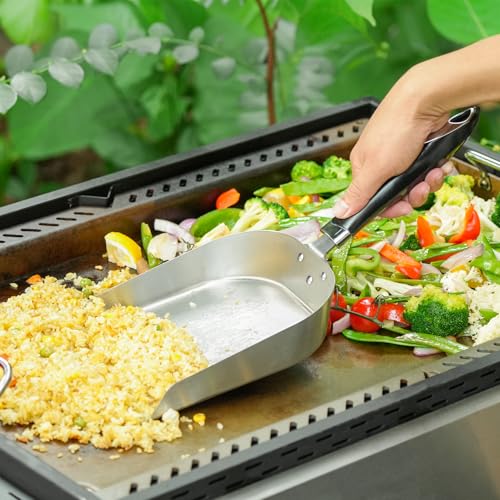 onlyfire 7" Heavy Duty Stainless Steel Griddle Spatula Food Mover | Grill Scoop Smash Burger Food Shovel for Stiring Fry, Cooking and Moving Food - size: 7"