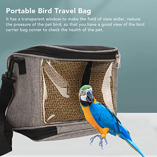 Bird Carrier Bag Bird Travel Cage Bird Carrier Bag Transparent Portable Lightweight Breathable Travel Cage for Cockatiels Parakeets Small Bird Blue (Gray) - color: Gray