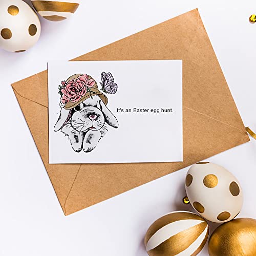 4 PCS Bunny Clear Stamps for Card Making and Journaling, Rabbits Silicone Stamps Flowers Rubber Stamps for Scrapbooking DIY Cards Album Crafts Supplies - color: Style 1: 4pcs Rabbits