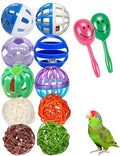 12 Pack Colorful Bell Balls Bird Toys for Parakeets | Parrots, Small and Medium Birds, 1.6 in - 2.8 in - size: 1.6'' - 2.8''