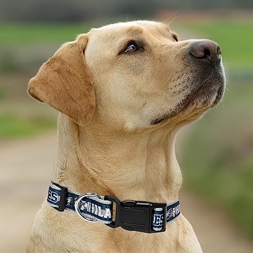 Pets First NFL Philadelphia Eagles Licensed PET COLLAR, Large - Heavy-Duty, Strong, and Durable Dog Collar. Available in 31 Football Teams and 4 Sizes - color: Philadelphia Eagles, size: Large