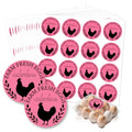 320 Pcs Farm Fresh Eggs Carton Labels, Pink Round Egg Handling Stickers Fresh Laid on Stickers PET Adhesive Egg Packaging Sticker for Box Container Carton Farm Supplies - color: Fresh Eggs Collected on