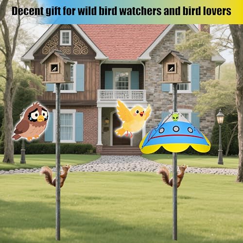 Alien UFO - Shaped Squirrel Baffle for Bird Feeders - Effective Squirrel Deterrent - Colorful & Durable Outdoor Accessory