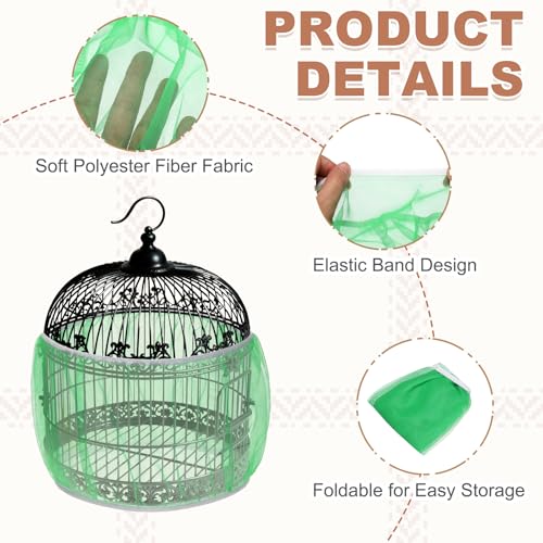 Bird Cage Seed Catcher, Bird Cage Net Cover Seeds Guard, Universal Birdcage Accessories, Blue/Green, Circumference 59.1"-86.6", Height 15.7" for Parrot Cockatiel Enclosures - color: Blue/Green, size: Circumference 59.1"-86.6", height 15.7"