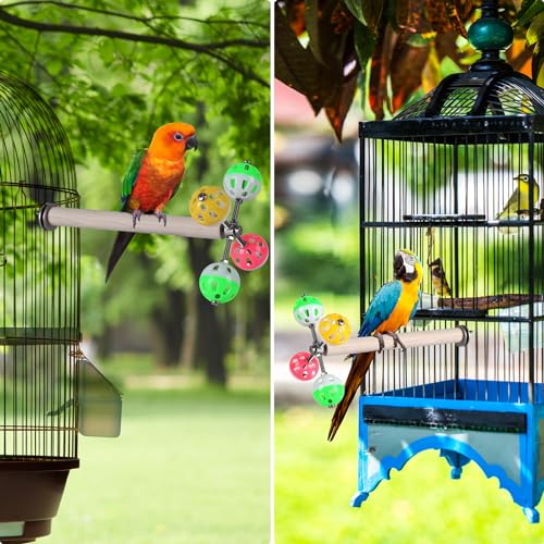 Teniinet Stand Perch Toy with Rotating Balls for Birds, 1Pcs | For Birds, Parakeets, Budgies, Cockatiels, Parrots, Budgerigars, Conures, Parrotlets, Ringnecks, Lovebirds