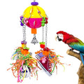 Bird Toys, Parrot Pullable Colorful Chew Sneakers Acrylic Stick Chew Toys for Amazons Mini Macaws African Greys Cockatoos Conures,Cockatiels, Lovebirds，Parrotlet，Eclectus (Pink and Yellow) - color: Pink and Yellow