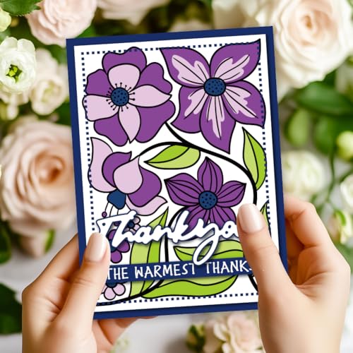 Bohemian Plants Stamps and Cutting Dies Set with Reusable Wall Painting Template for Card Making Boho Flowers Silicone Stamps Floral Leaves Die Cuts Stencils for DIY Craft Scrap-Booking Decor - style: Bohemian Plants