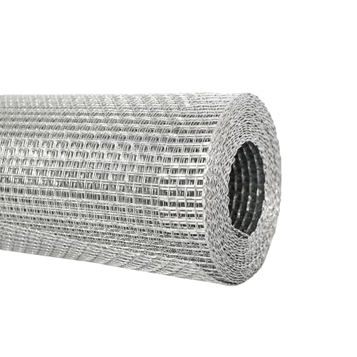 Galvanized Hardware Cloth 1/8 Inch Wire Mesh Roll – Ideal for Garden Fencing, Chicken Coops, DIY Projects, and Beekeeping (24in x 20ft)