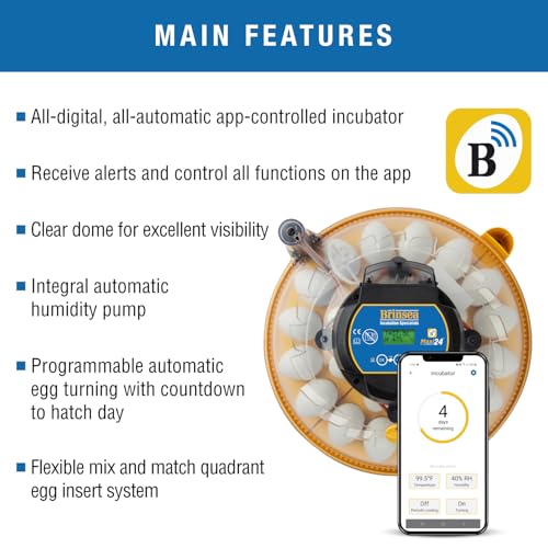 Brinsea Maxi 24 EX Connect Fully Automatic Smart Egg Incubator with App | 50+ years of innovation! Ultimate smart incubator with app-driven controls and real time alerts gives you total peace of mind