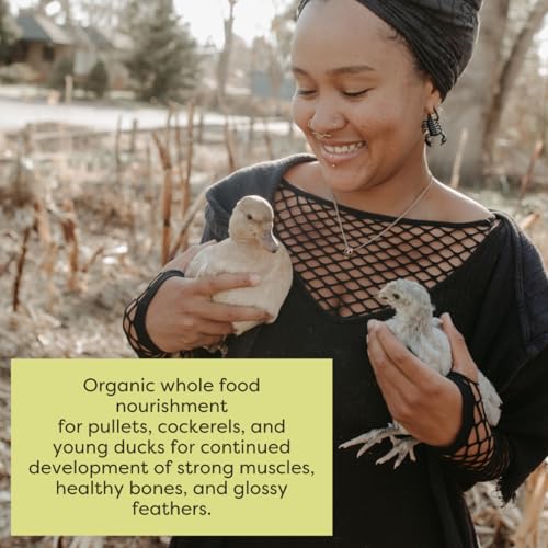 Scratch and Peck Feeds | Grower Crumbles for Chickens & Ducks | 25 lb Bag | 17% Protein, Corn & Soy Free, Certified Organic & Non-GMO Project Verified, Complete Nutrition - size: 25 Pound (Pack of 1), style: Grower