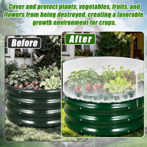 Garden Netting for Raised Beds, Plant Covers Garden Protection Bird Netting | 2x2FT Raised Garden Bed Cover, Ultra Fine Mesh Netting Pest Barrier Screen for Vegetables Fruits Crops, with Drawstring, 2PCS - size: 2x2x1FT