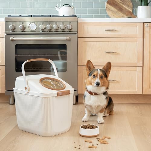 Harry Barker Small Modern Dog Bowls, 2-Pack Eco-Friendly Plastic Pet Food & Water Bowls, Non-Slip Base, Dishwasher Safe, BPA-Free, Neutral Design, Holds 3 Cups Each - color: Small Bowls