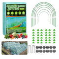 Garden Mesh Netting Kit, 10x30FT Green Ultra Fine Netting & 6 Sets 8FT Fiberglass Garden Hoops with Stake, Garden Netting with Frame for Raised Beds, Garden Hoops and Netting, Row Cover, Plant Barrier - color: Green