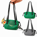 2PCS Portable Bird Carrier Bag,Comfortable Fit Parrot Travel Pouch with Adjustable Neck Opening,Breathable Mesh Anti-Escape Carrier for Birds,Conures,Lovebirds,Cockatiels,Budgies (M) - size: M