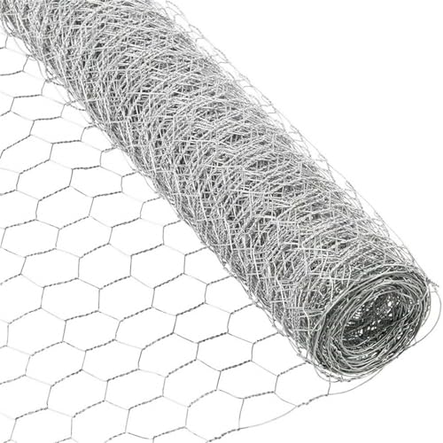 4FTx150FT Chicken Wire Netting, Galvanized Wire, Hexagonal Fencing | 2inch Mesh 20Gague 0.9mm Diameter for Poultry Garden Fence Barrier, Chicken Wire Fencing - size: 4FTx150FT