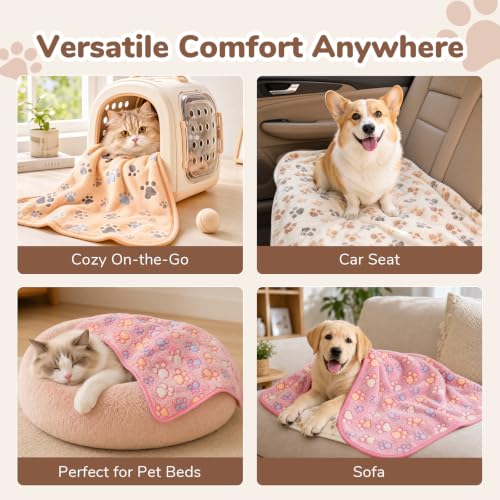 Dog Cat Small Animal Puppy Playpen Crate with 2 Blankets, Medium, Pink | Portable Pet Pigs Bunny Cage Enclosure, Pop Up Dogs Cats Tent Kennel with Carrying Case, No Assembly, Camping Use - color: Blanket Pink, size: Medium (30"L x 30"W x 23"H)