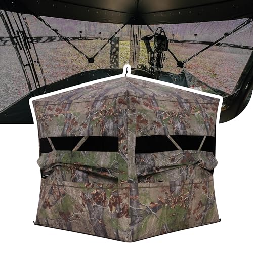 Barronett Blinds® Grandview, See-Through Hunting Blind, View-Through Fabric, Silent Shooting Windows, Bloodtrail™ Backwoods, 104" x 104" x 82", GV450BW