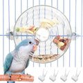 BNOSDM Bird Foraging Toy Creative Feeder Systems with Seed Food Rotating Wheel for Enrichment & Training Parrot Puzzle Toys Ideal for Small and Medium Cockatiel Parakeet ConureWhite - color: White