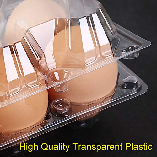 Large Plastic Egg Cartons 30 Packs with Sticker Labels for 12 Eggs, Cheap Bulk Egg Tray Egg Container Holder for Refrigerator, Storage, Family, Chicken Farm, Market, Camping