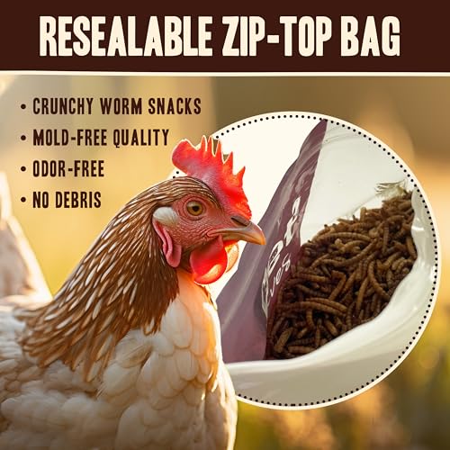 Pet Faves Dried Mealworms for Chickens, Birds, Hamster, Reptile and Turtle - Premium Non-GMO Treats with 55% Protein for Laying Hens - Organic Food for Wild Bird, Bluebirds, Robins, Cardinals. 5 Lb - size: 5 Pound (Pack of 1)