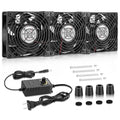 3 x 120mm Big Airflow Computer Fan with AC 110V 120V 220V 240V Controller for Greenhouse Chassis Server CPU Case Mining Rig Cabinet Cooling Ventilation Window Exhaust Project (12038) - style: 12038 X 3