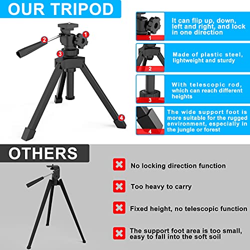 20-60x60 Angled Spotting Scope for Target Shooting, Spotting Scope w/Tripod 14" Tabletop/Carry Bag, 1.37lb Light Spotter Scope, Waterproof Spotting Scopes for Hunting/Birding/Wildlife View