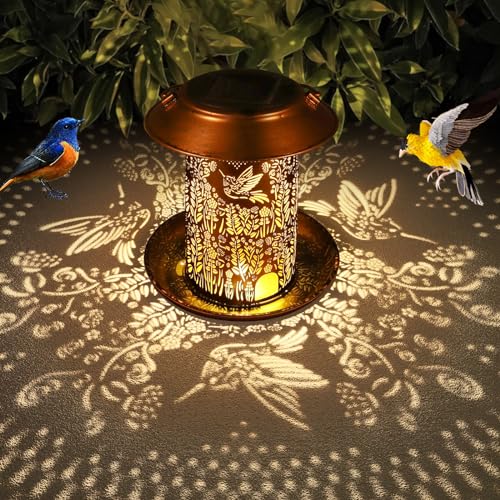 Bird Feeders for Outdoors Hummingbird Garden Decor Mothers Day Birthdays Gifts for Women Mom Grandma Solar Lanterns Outdoor Waterproof Metal Solar Decoration OutsideLED Lanterns for Yard, Patio Deals | Garden Decor Birthdays Gifts for Women Mom Grandma Me