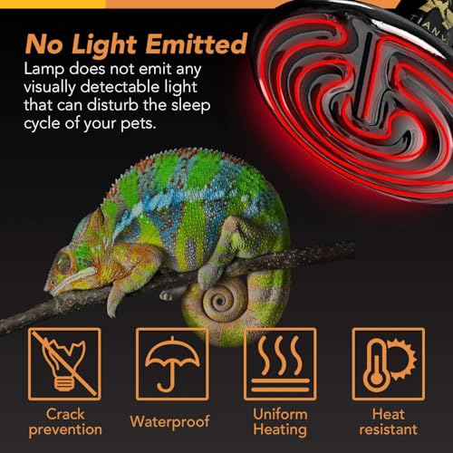 Simple Deluxe 250W Reptile Ceramic Heat Lamp Bulb Warm Emitter Brooder Coop Heater for Amphibian Pet & Incubating Chicken No Light Emitting, Snake/Lizard/Spider - size: 250 Watts, style: D-137mm-1 Pcs