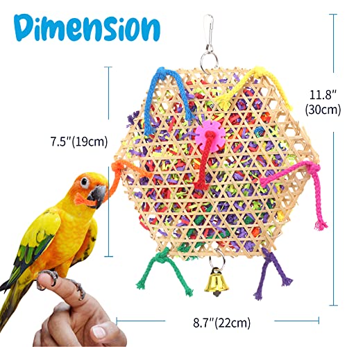 Bird Parrot Toys，2 Pack Bird Hanging Foraging Shredder Toys for Small Medium Small Bird Conure Cockatiel Parrotlet Lovebird Budgie | Hanging Parrot Toys for Small and Medium Birds: Budgies, Cockatiels, Conures, Lovebirds, and Parrotlets