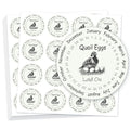 320 Pcs Quail Farm Fresh Eggs Stickers, 2 Inch Round Unwashed Eggs Carton Labels Sticker PET Adhesive Egg Packaging Stickers for Box Container Carton Farm Supplies - color: Quail Eggs