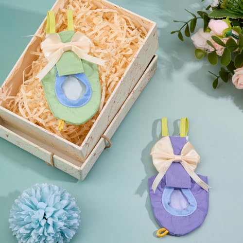 SUPERFINDINGS 2Pcs Bird Diaper with Bowknot Bird Harness Flight Suit Harness Flight Suit Clothes Reusable Parrot Nappy Clothes Costume for Parakeet Cockatiel Mini Macaw Budgie Canary