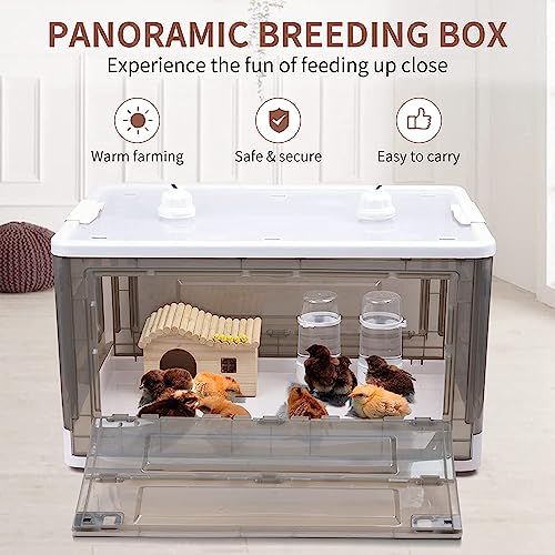Chick Brooder,Brooder Box for Chicks,Brooder Heater Warms up to 25 Chicks (23″x17″x14″)