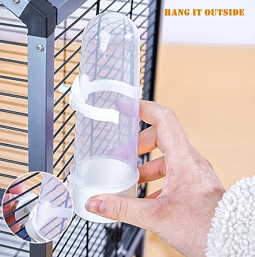 Pet Bird Waterer - 8.45 Fl Oz Automatic Parrot Water Feeder, Suspended Bird Cage Dispenser for Parakeet, Budgie, Cockatiel, Lovebirds, Canary (1Pcs) - size: 1Pcs